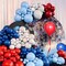 Blue Red White Balloons Arch Garland Kit, 147 Pcs Royal Blue Red White Confetti Blue Red Balloon for Graduation Birthday Party Decorations